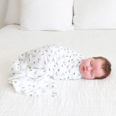Lulujo | Swaddle Blanket Muslin Cotton LG - Plumme Box