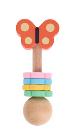 Petit Collage | Butterfly Wooden Shaker - Plumme Box