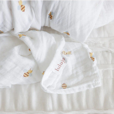 Lulujo | Swaddle Blanket Muslin Cotton LG - Plumme Box