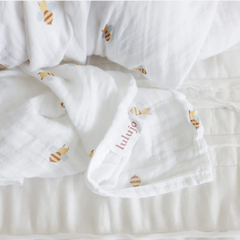 Lulujo | Swaddle Blanket Muslin Cotton LG - Plumme Box