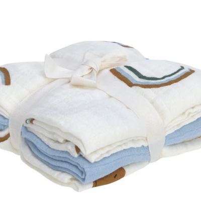 LÄSSIG  | Swaddle & Burp Blanket - Set of 3 - Plumme Box