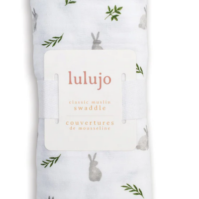 Lulujo | Swaddle Blanket Muslin Cotton LG - Plumme Box