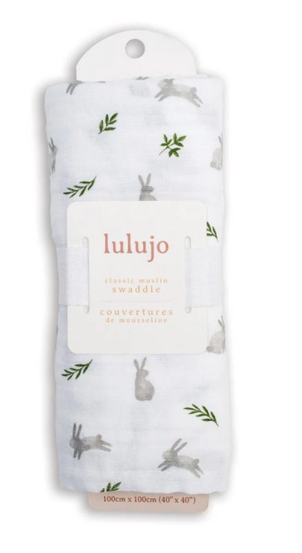 Lulujo | Swaddle Blanket Muslin Cotton LG - Plumme Box