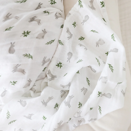 Lulujo | Swaddle Blanket Muslin Cotton LG - Plumme Box