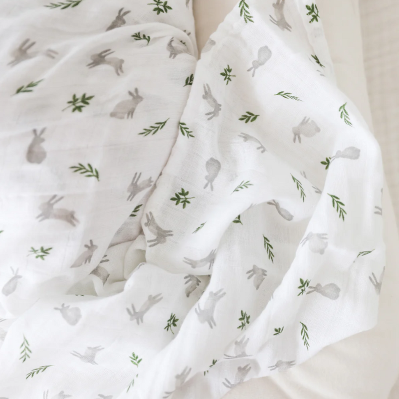 Lulujo | Swaddle Blanket Muslin Cotton LG - Plumme Box