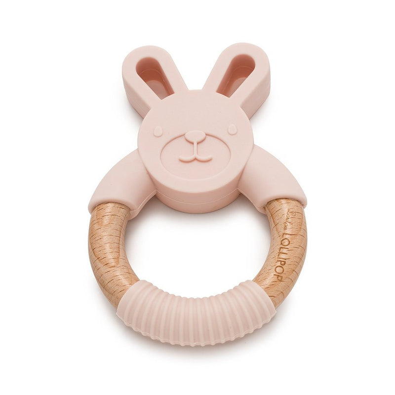 LOULOU LOLLIPOP Bunny Silicone & Wood Teether