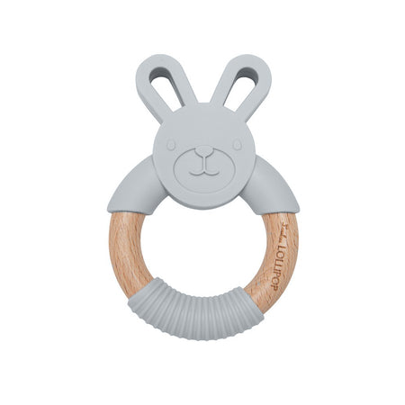 LOULOU LOLLIPOP Bunny Silicone & Wood Teether