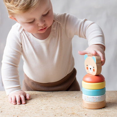Petit Collage | Wooden Bear Stacker - Plumme Box
