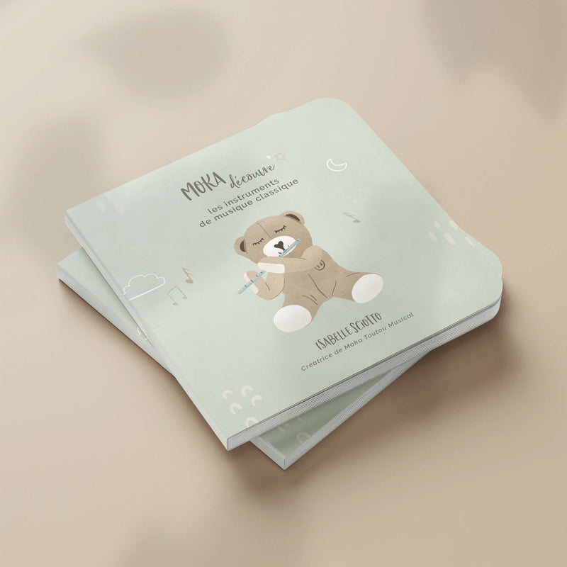 Moka Toutou Musical | Book: Moka discovers classical music instruments - Plumme Box